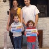 Benjamin Courageot et Cindy Cantarero en compagnie de leurs enfants Anthony et Luna