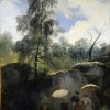 Jules Coignet Peintres dans la forêt de Fontainebleau huile sur toile, 24,7 x 18,5 cm Musée départemental des peintres de Barbizon © Musée départemental des peintres de Barbizon