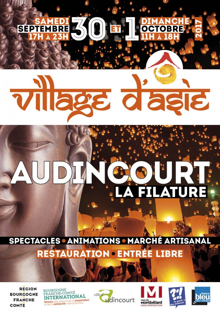 affiche villages d'asie audincourt