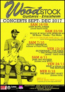 Concerts à Wood Stock Guitares de septembre à décembre 2017, Ensisheim