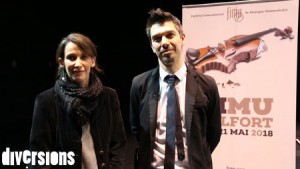 Delphine Mentré et Matthieu Spiegel à la conférence de presse du FIMU 2018 à VIADANSE en avril dernier