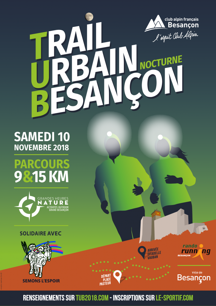 affiche trail urbain nocturne