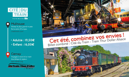 Billet combiné Cité du Train - Train Thur Doller Alsace