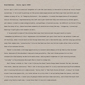 Brad Mehldau - Suite : April 2020