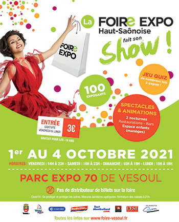 Foire Expo Haut-Saônoise 2021 du 1er au 4 octobre