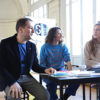 Cédric Fassenet, Leïla Martial et lors de la conférence de presse du 14 février aux Scènes du Jura à Lons-le-Saunier - Photo : Diversions