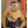 Anthony Cudahy - Self-portrait after Hockney ‘83, 2021 - Huile sur toile
122 × 91 cm © Photo A. Mole. Courtesy Semiose, Paris