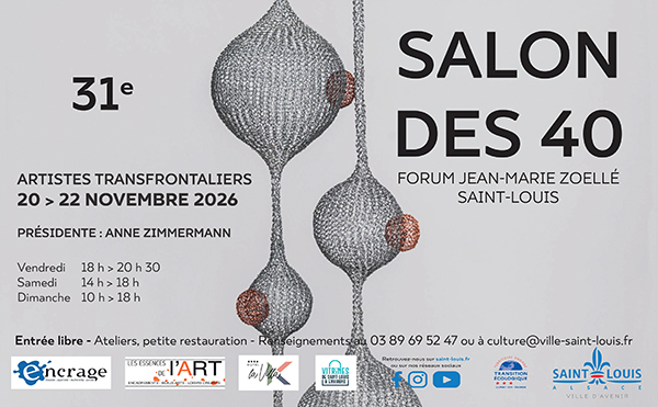 31e Salon des 40 à Saint-Louis du 20 au 22 novembre 2026