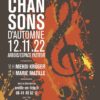 Arbois – Chansons d’automne samedi 12 novembre visuel concert arbois