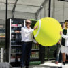 Le maire d'Audincourt Martial Bourquin 
et Bastien Combes, co-fondateur de Yes Yes Padel - Photo Diversions